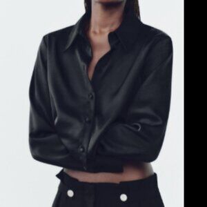 Zara Cropped Blouse - Size S